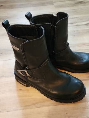 Milwaukee Afterburner Black Leather Biking Boots Size 14D